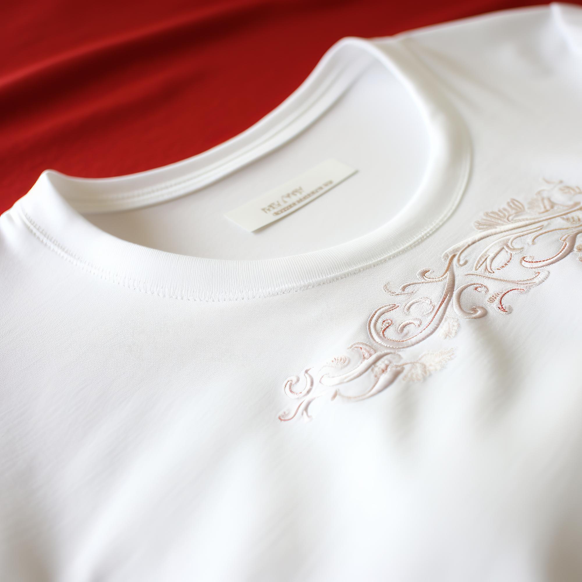 tricou personalizat cu broderie modernă
